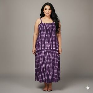 MXM Size X Smocked Maxi Dress XL 12 14